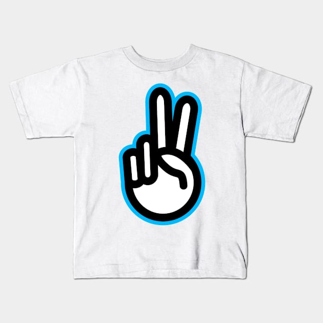 V for victory or two Kids T-Shirt by stephenignacio